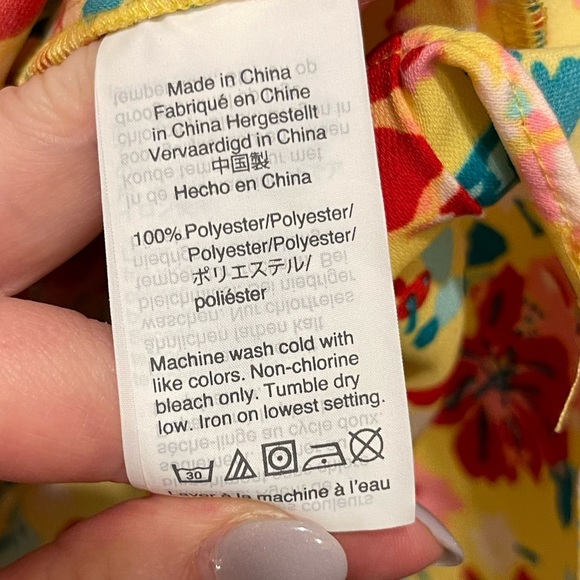 J. Crew EUC yellow floral dress 6 - Picture 5 of 6